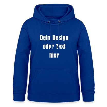 Frauen Hoodie - personalisierbare Vorder- und Rückseite - Royalblau