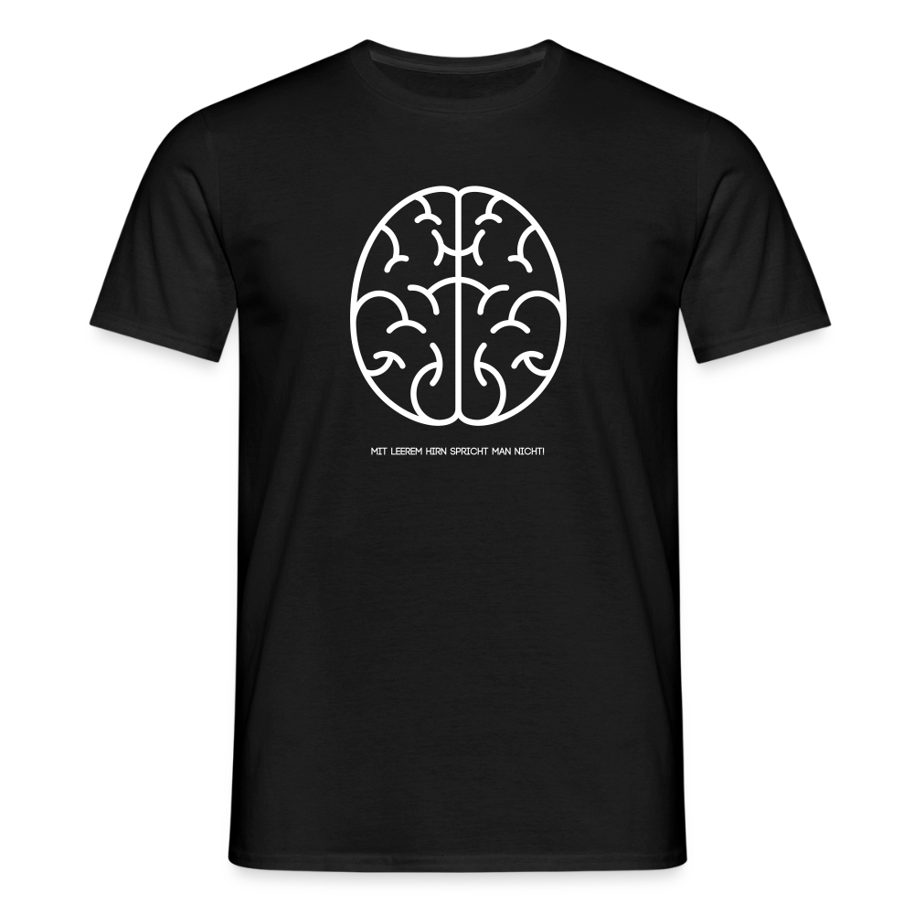 "Hirn" Motiv-T-Shirt für Männer - Schwarz