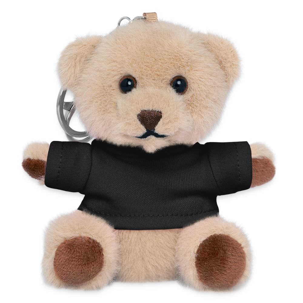 Kuscheltier Schlüsselanhänger - personalisierbar - Schwarz