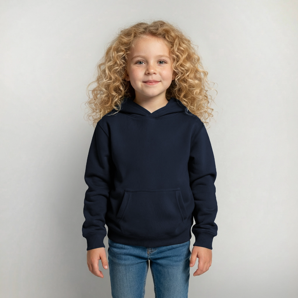 Kinder Hoodie - personalisierbare Vorder- und Rückseite - Navy