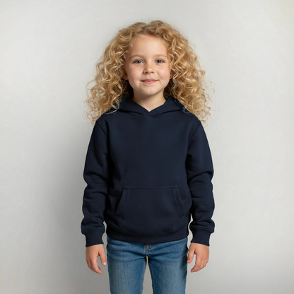 Kinder Hoodie - personalisierbare Vorder- und Rückseite - Navy