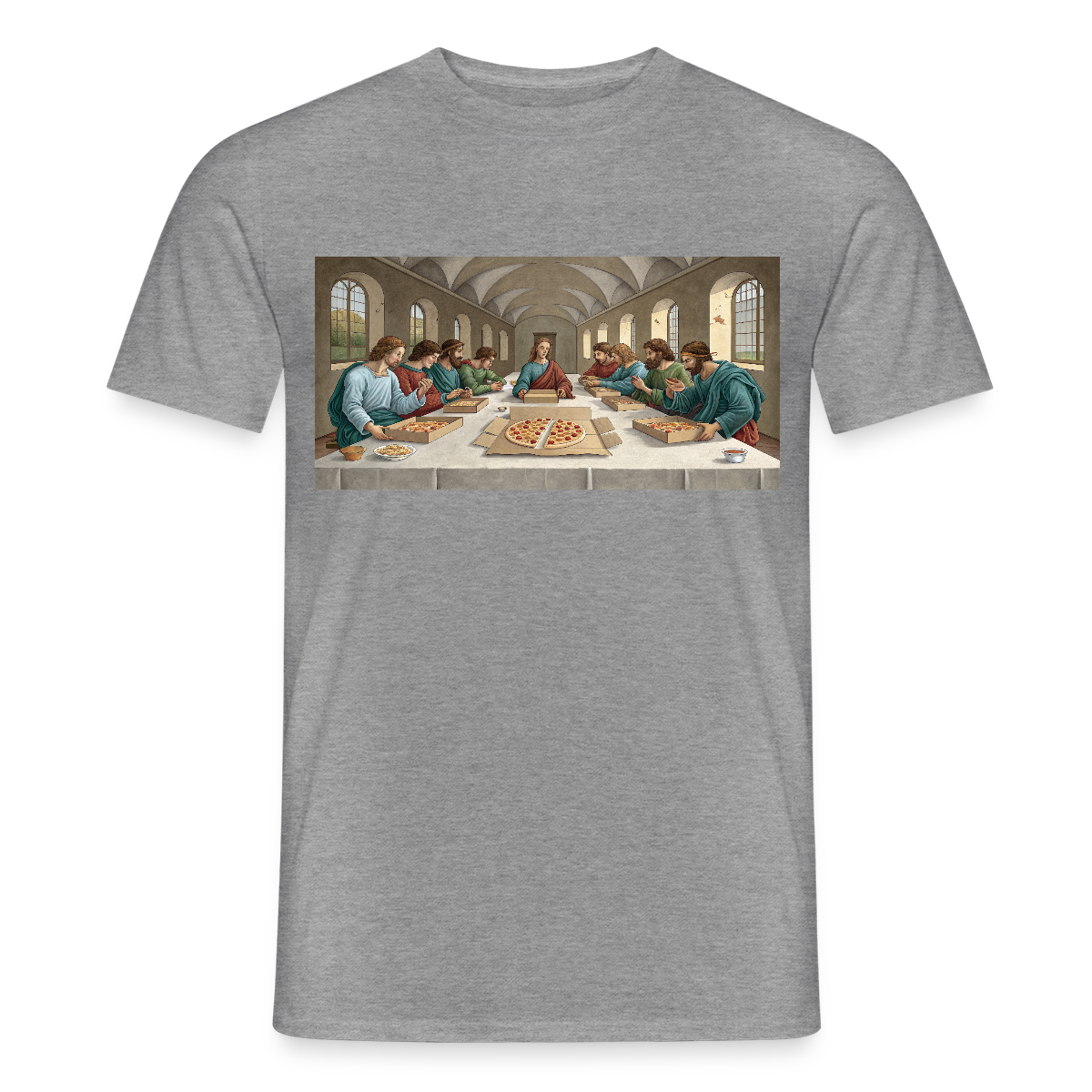 Das Teamevent. Renaissance-Motiv Motiv-T-Shirt für Männer, Farbe Graphit meliert