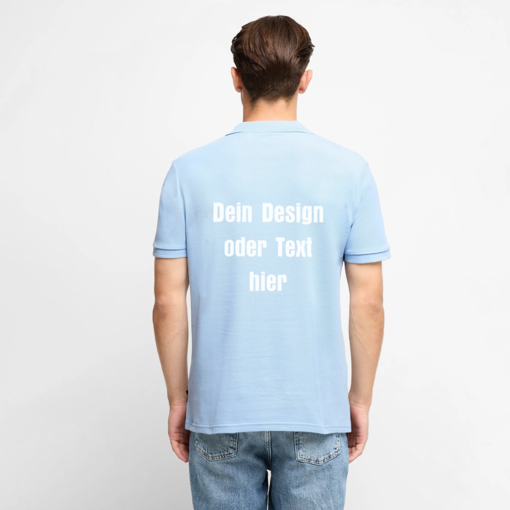 Männer Premium Bio Polo Shirt - personalisierbar - Hellblau