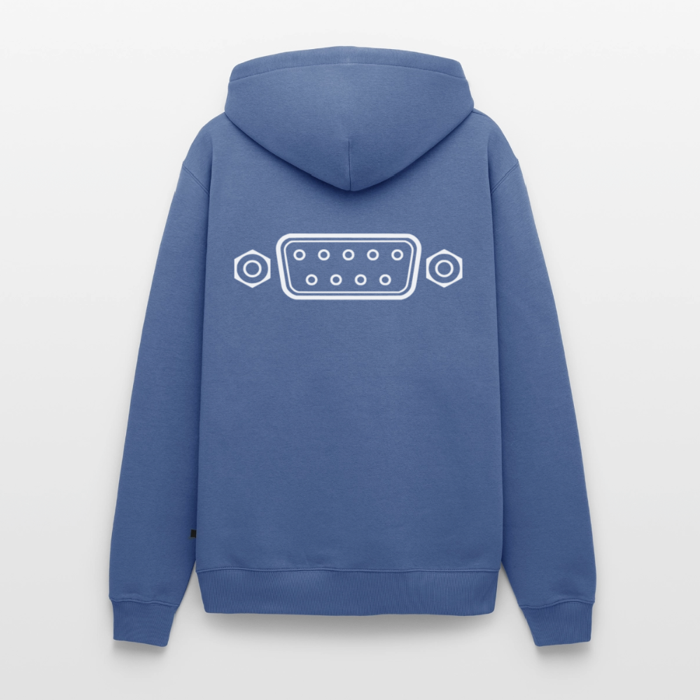 DB-9 RS-232 Retro Hoodie für Herren - Taubenblau