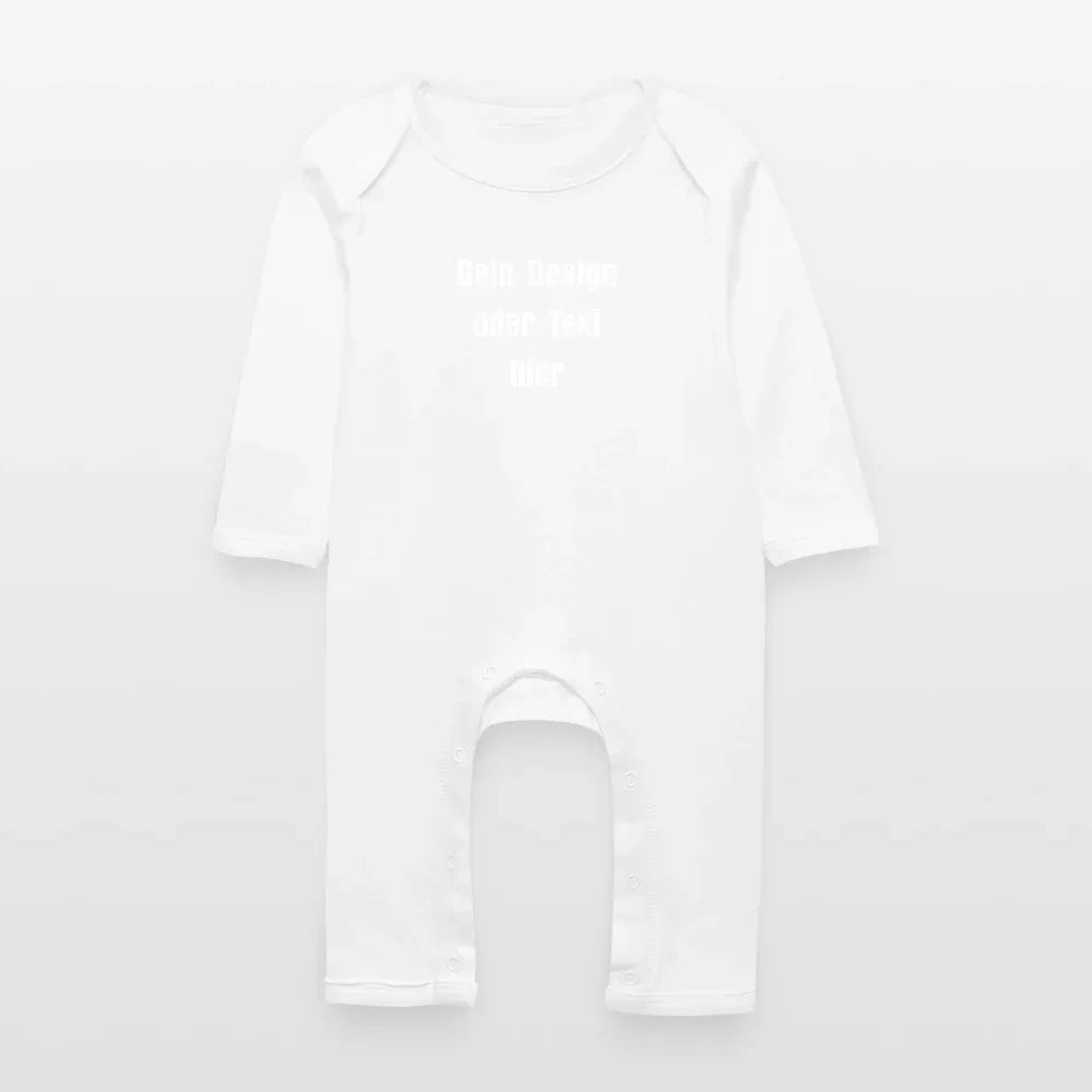 Baby Bio Strampler - personalisierbar - Weiß