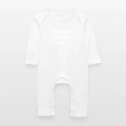 Baby Bio Strampler - personalisierbar - Weiß