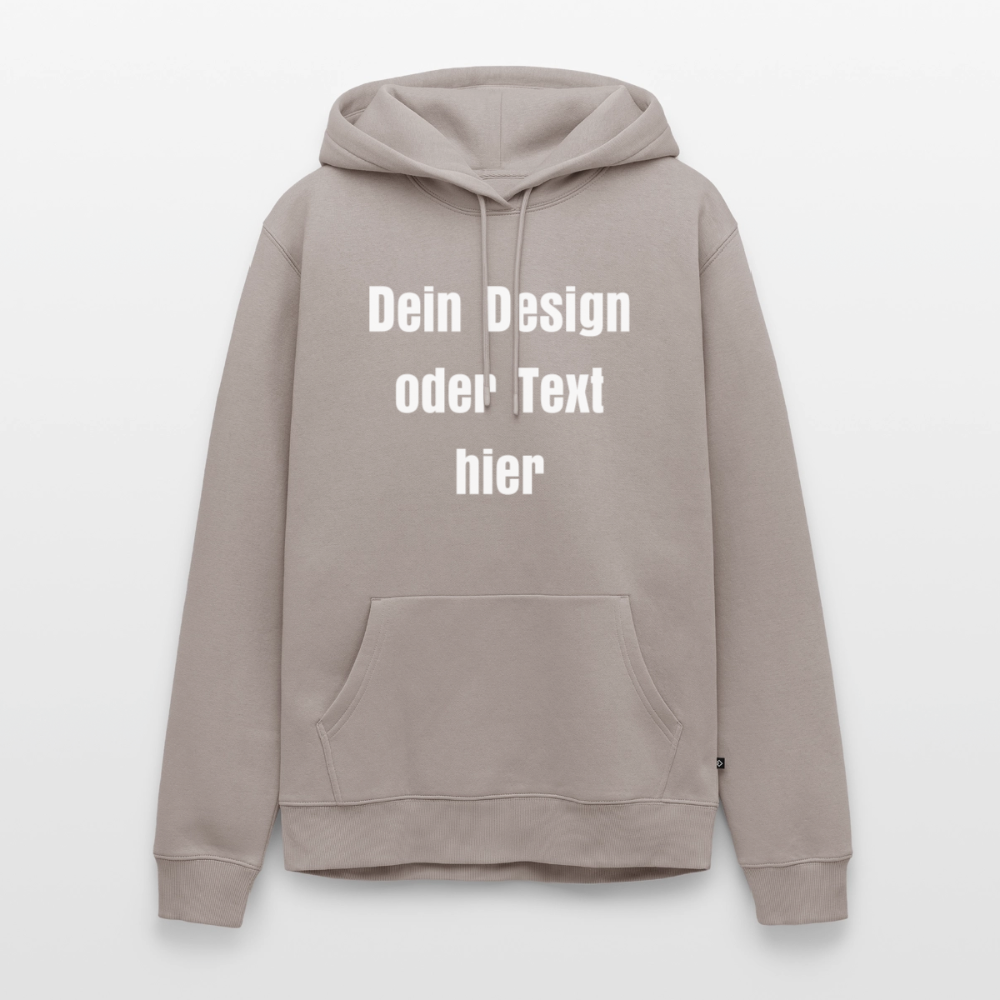 Männer Premium Hoodie - personalisierbare Vorder- und Rückseite - Taupe