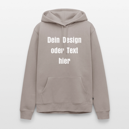Männer Premium Hoodie - personalisierbare Vorder- und Rückseite - Taupe
