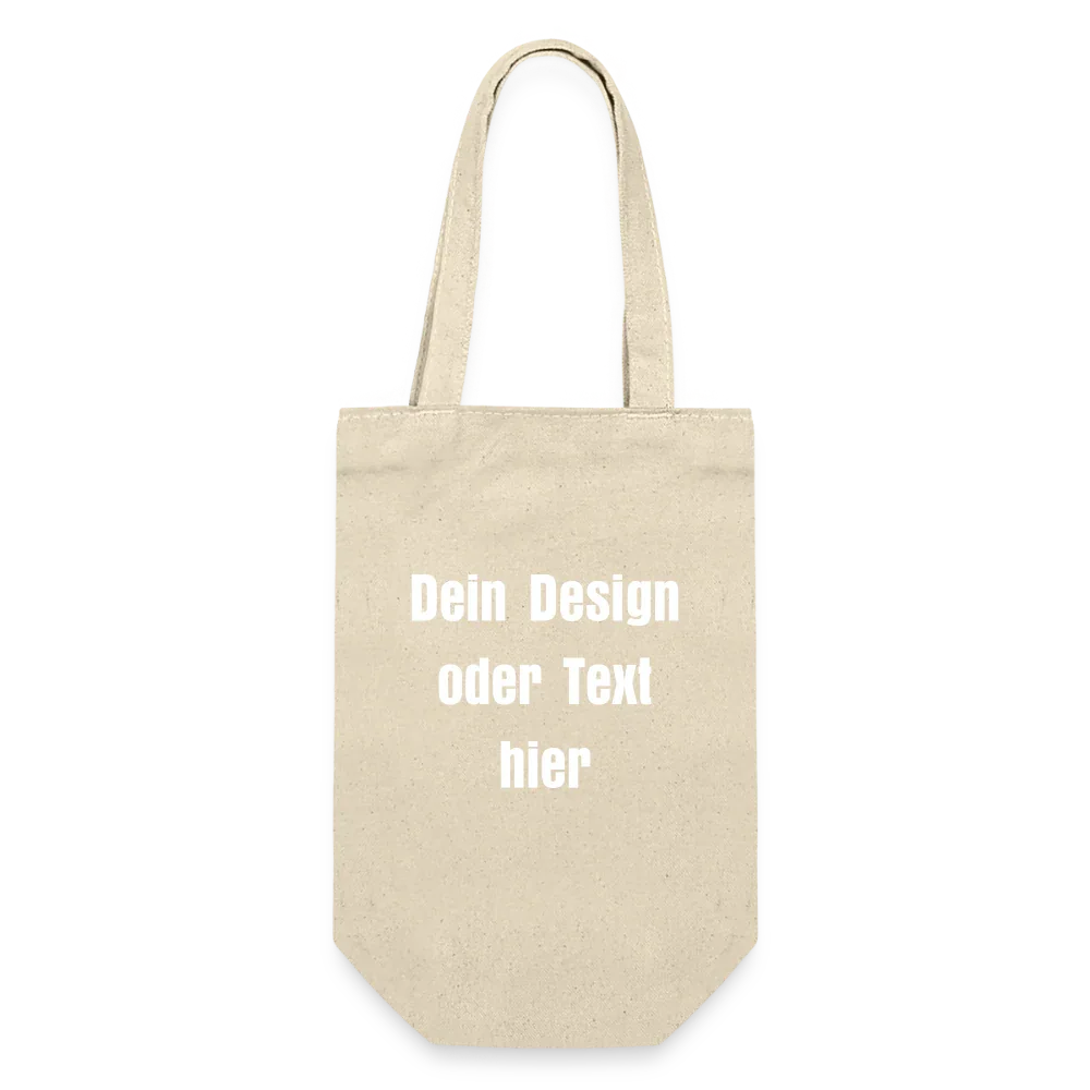 Geschenkbeutel für Flaschen - personalisierbar - Natur