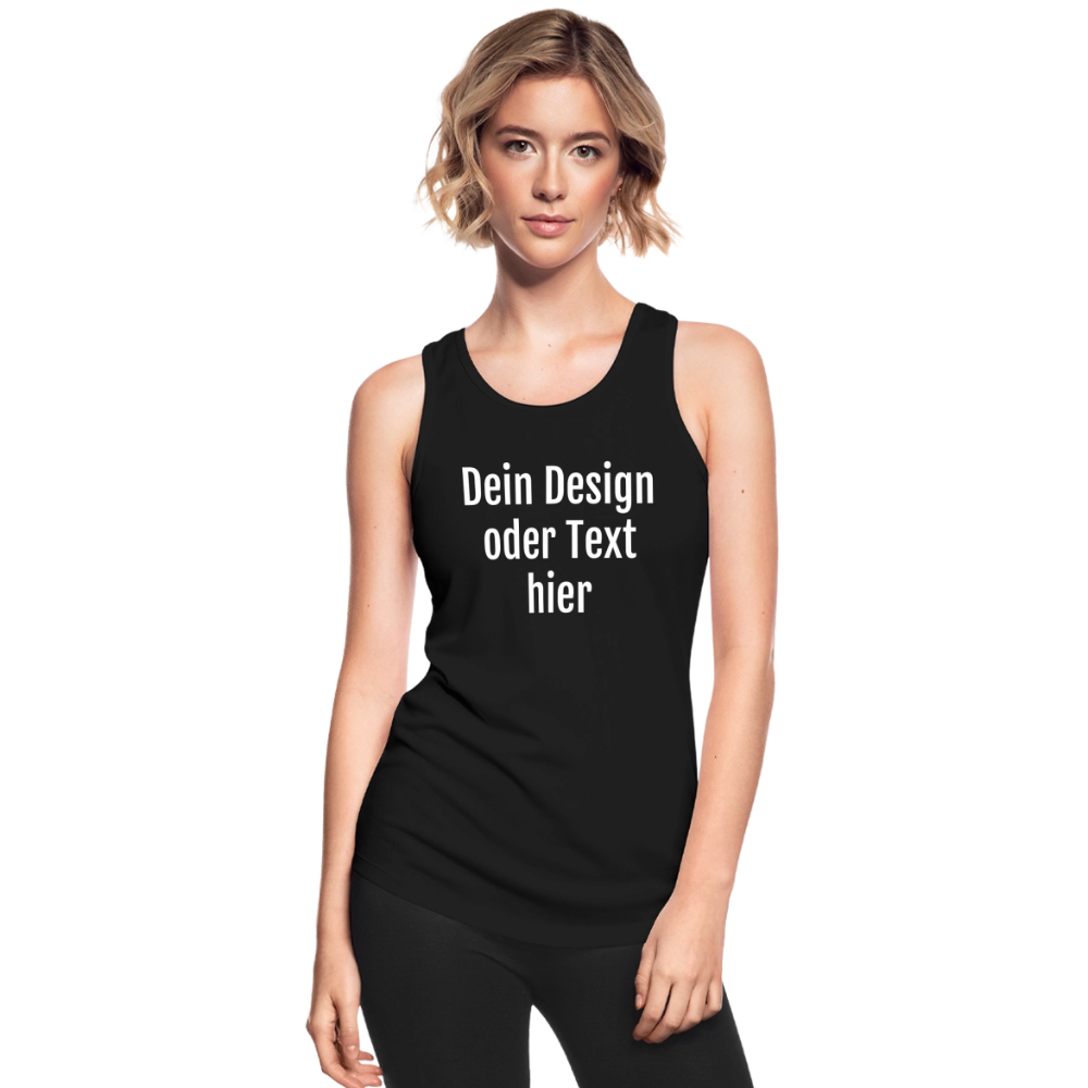 Funktionelles Frauen Tank Top atmungsaktiv - personalisierbar - Schwarz
