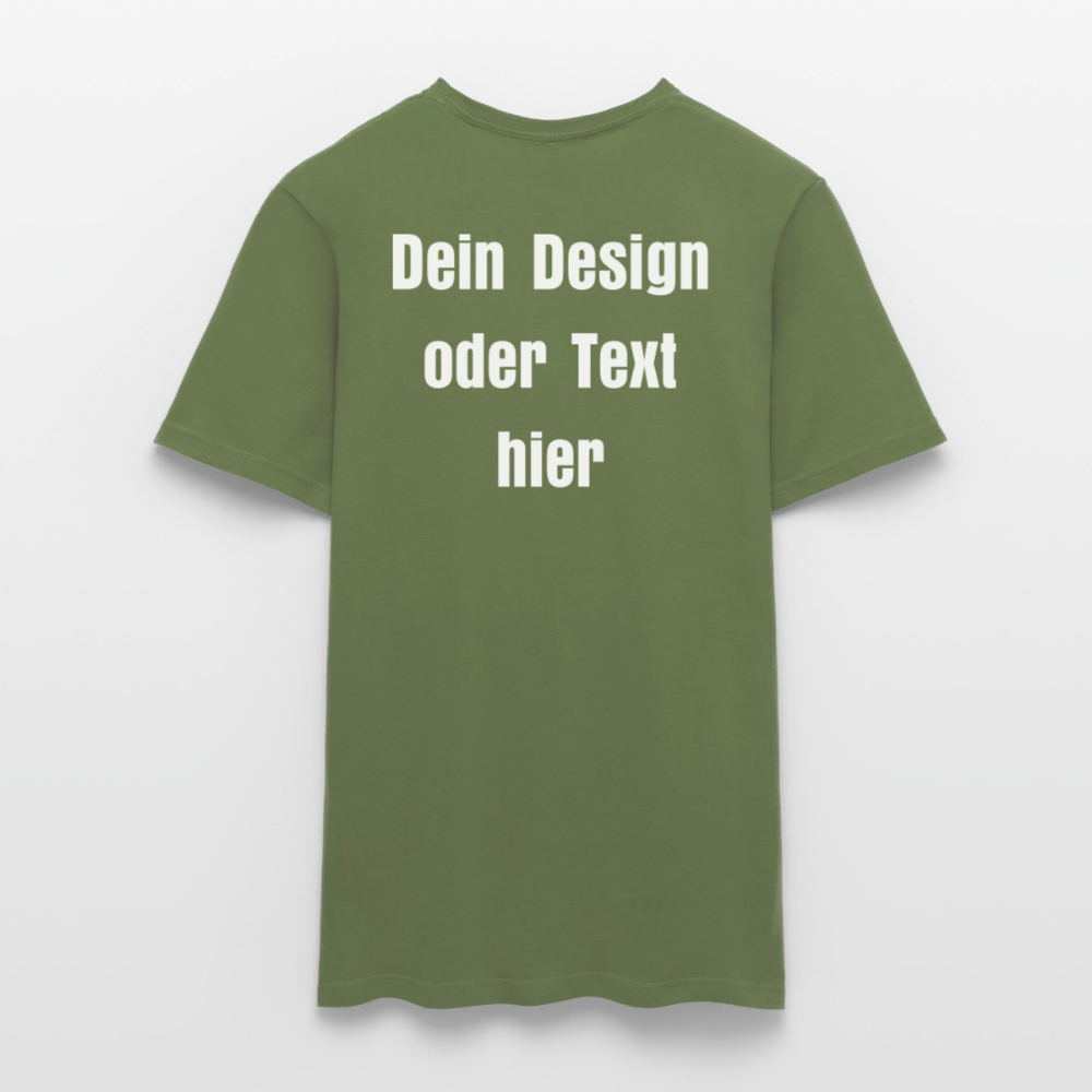 Männer T-Shirt - personalisierbare Vorder- und Rückseite - Militärgrün