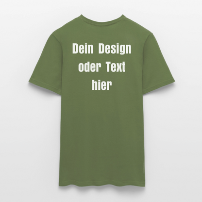 Männer T-Shirt - personalisierbare Vorder- und Rückseite - Militärgrün
