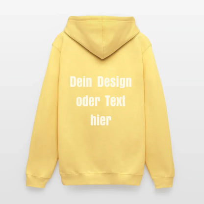 Unisex Hoodie - personalisierbare Vorder- und Rückseite - Zitronengelb