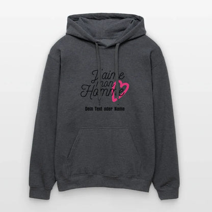 Kuschel-Hoodie "Valentine" für Frauen – personalisierbar & weich - Dunkelgrau meliert