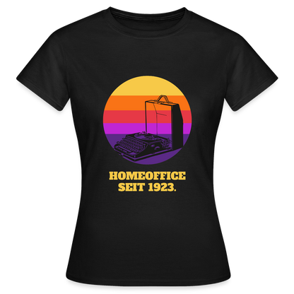 Homeoffice seit 1923 Motiv-T-Shirt für Frauen, Farbe Schwarz