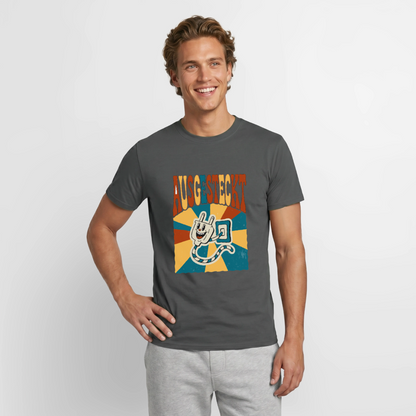 "Ausgesteckt. Midcentury-Motiv" Motiv-T-Shirt für Männer, Farbe Anthrazit
