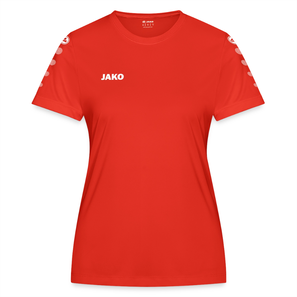 JAKO Frauen Trikot Team - personalisierbare Vorder- und Rückseite - Feuerrot
