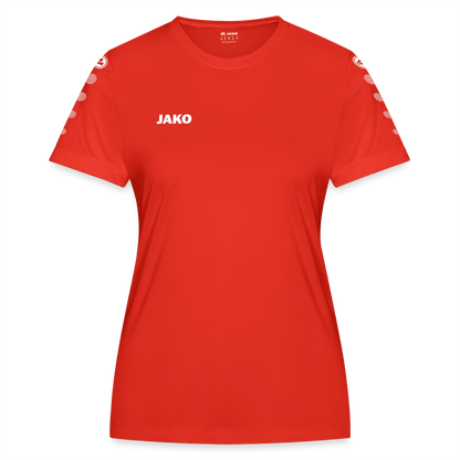 JAKO Frauen Trikot Team - personalisierbare Vorder- und Rückseite - Feuerrot