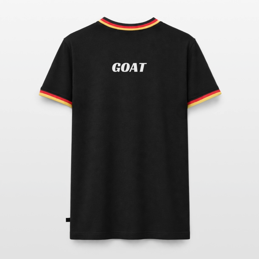 Männer T-Shirt "GOAT" - Schwarz/Dreifarbig
