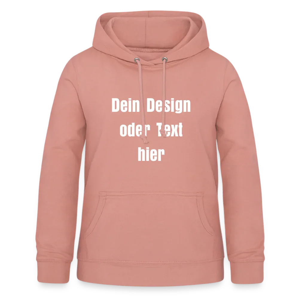 Frauen Hoodie - personalisierbare Vorder- und Rückseite - Altrosa