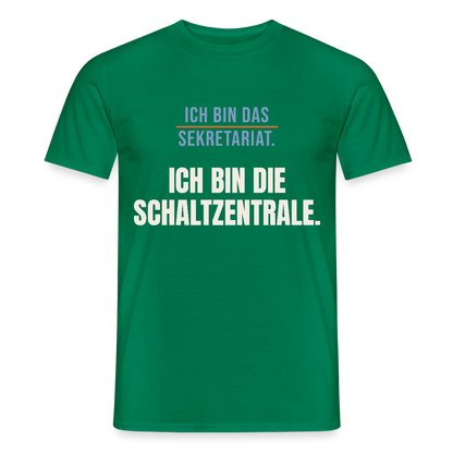 Ich bin das Sekretariat. Ich bin die Schaltzentrale. Motiv-T-Shirt für Männer, Farbe Kelly Green