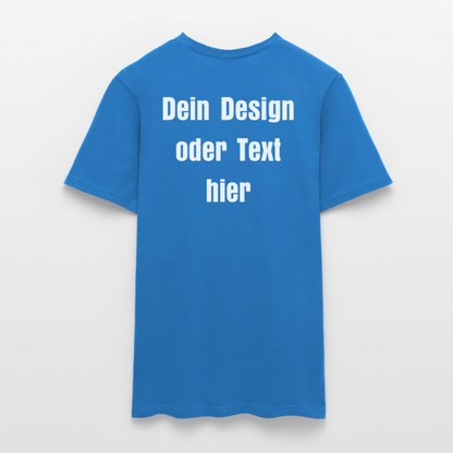 Männer T-Shirt - personalisierbare Vorder- und Rückseite - Royalblau