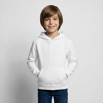 Kinder Hoodie - personalisierbare Vorder- und Rückseite - Weiß