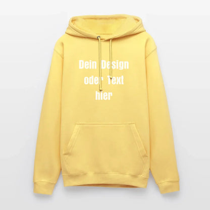 Unisex Hoodie - personalisierbare Vorder- und Rückseite - Zitronengelb