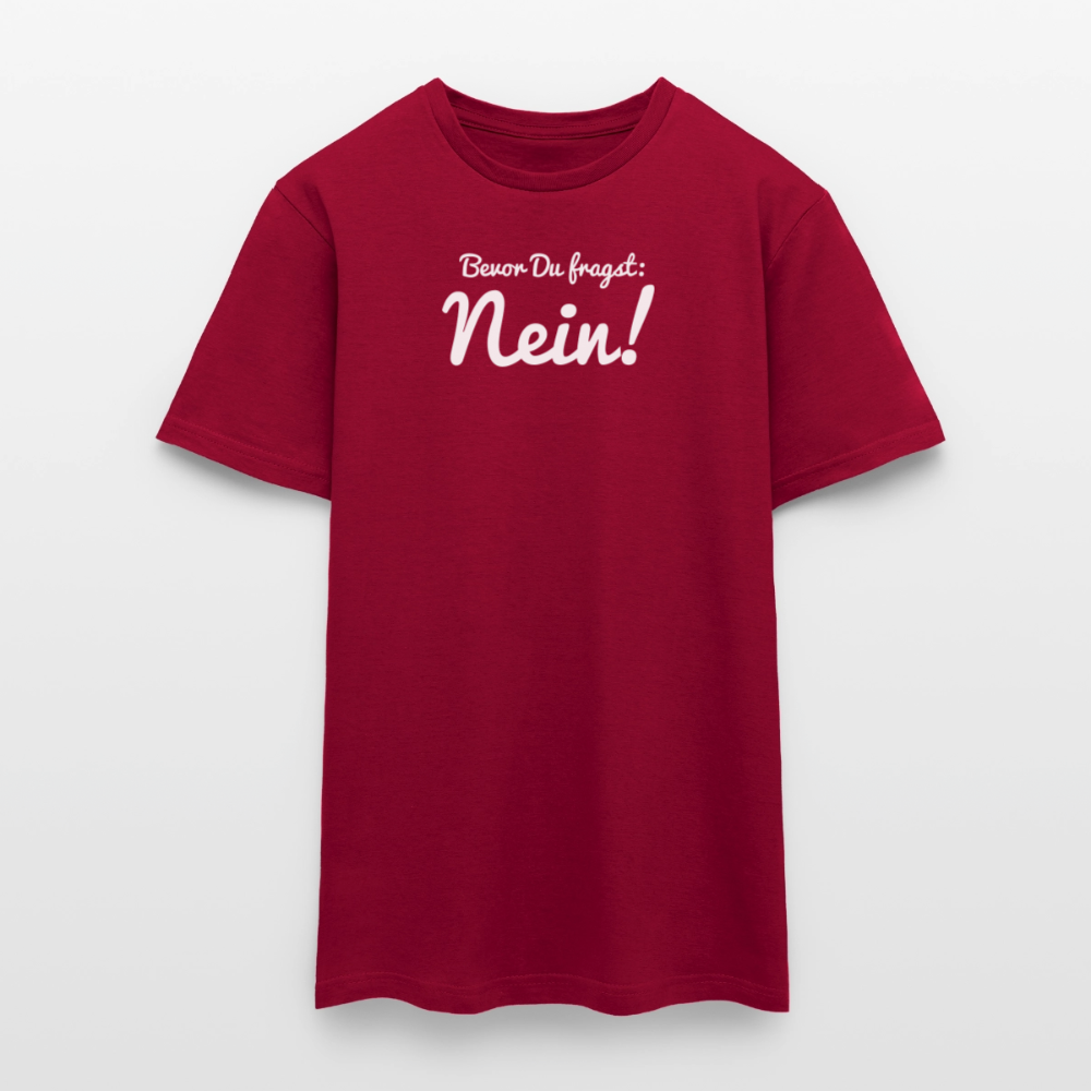 "Nein" Motiv-T-Shirt für Männer - Ziegelrot