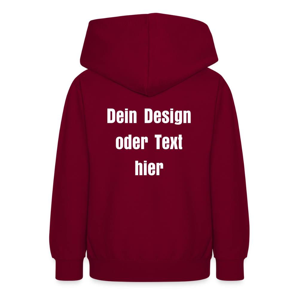 Teenager Hoodie - personalisierbare Vorder- und Rückseite - Bordeaux