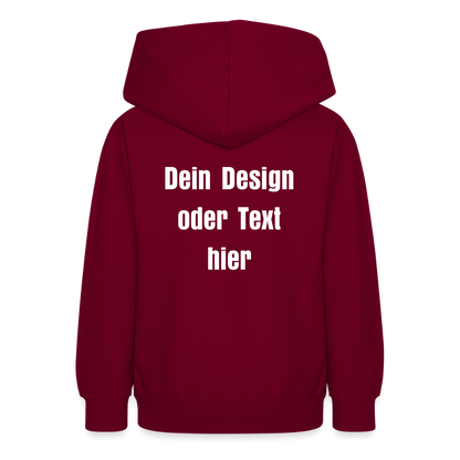 Teenager Hoodie - personalisierbare Vorder- und Rückseite - Bordeaux