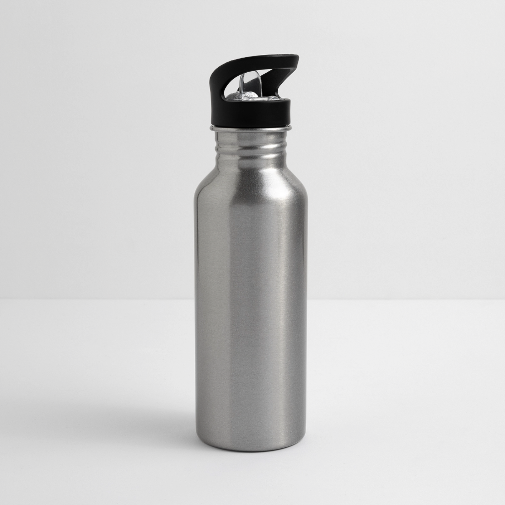 Trinkflasche Edelstahl 600 ml - personalisierbar - Lightsilver