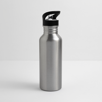 Trinkflasche Edelstahl 600 ml - personalisierbar - Lightsilver