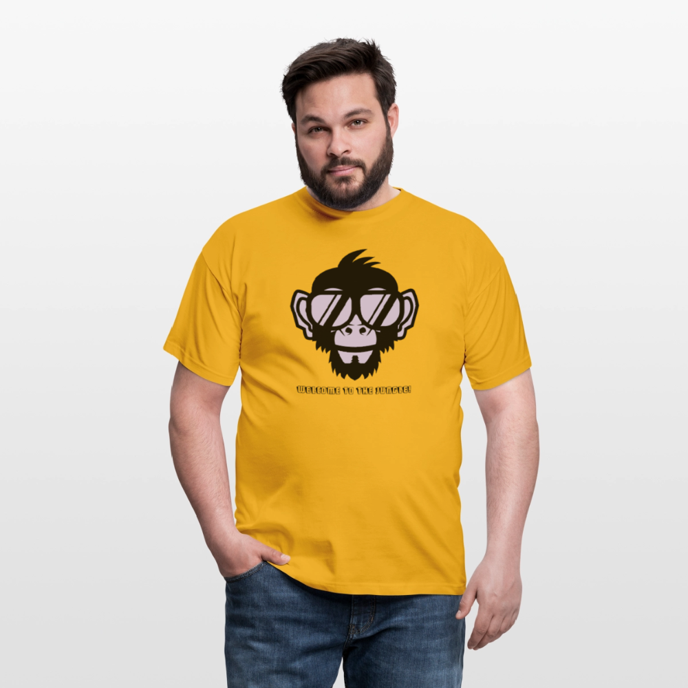 "Welcome to the Jungle" Motiv-T-Shirt für Männer - Gelb