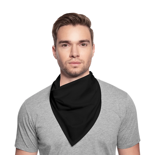 Bandana 100% Baumwolle für Sie und Ihn - personalisierbar - Schwarz