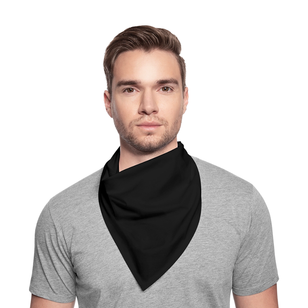 Bandana 100% Baumwolle für Sie und Ihn - personalisierbar - Schwarz