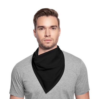 Bandana 100% Baumwolle für Sie und Ihn - personalisierbar - Schwarz