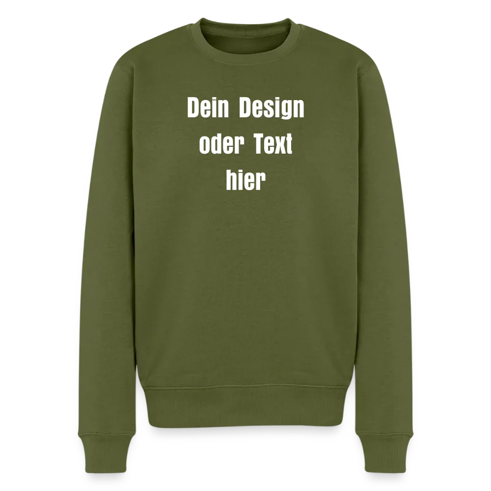 Männer Premium Pullover - personalisierbar - Khaki