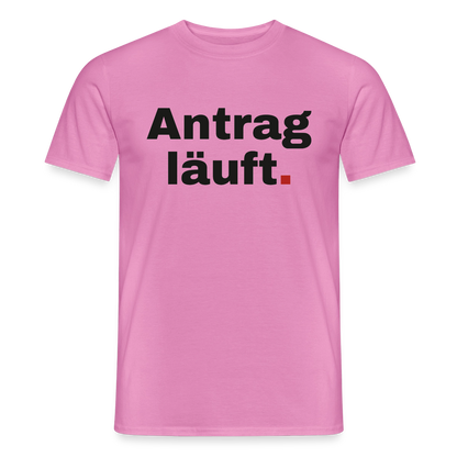 "Antrag läuft." Motiv-T-Shirt für Männer, Farbe Pink