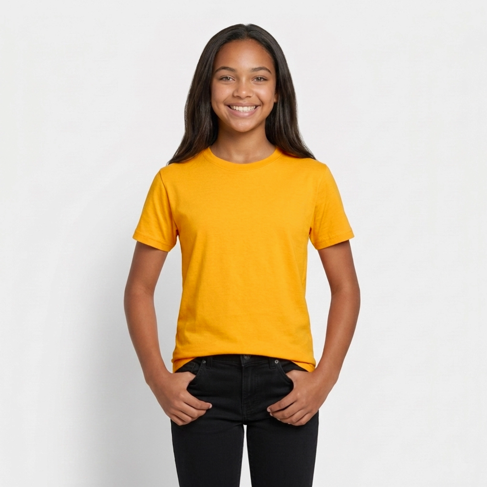 Teenager T-Shirt - personalisierbare Vorder- und Rückseite - Gold
