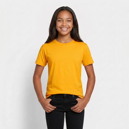 Teenager T-Shirt - personalisierbare Vorder- und Rückseite - Gold