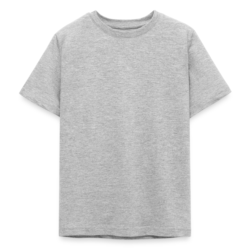 Teenager T-Shirt - personalisierbare Vorder- und Rückseite - Grau meliert
