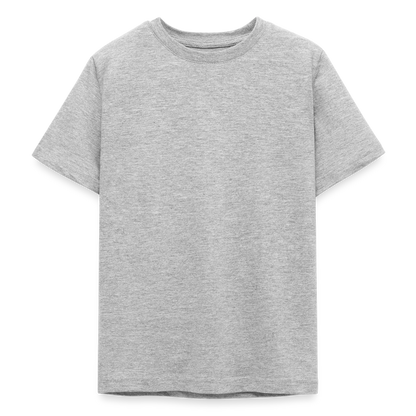 Teenager T-Shirt - personalisierbare Vorder- und Rückseite - Grau meliert