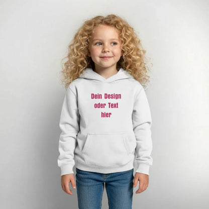 Kinder Hoodie - personalisierbare Vorder- und Rückseite - Weiß