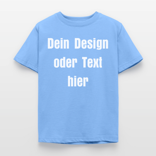 Kinder T-Shirt - personalisierbare Vorder- und Rückseite - Himmelblau