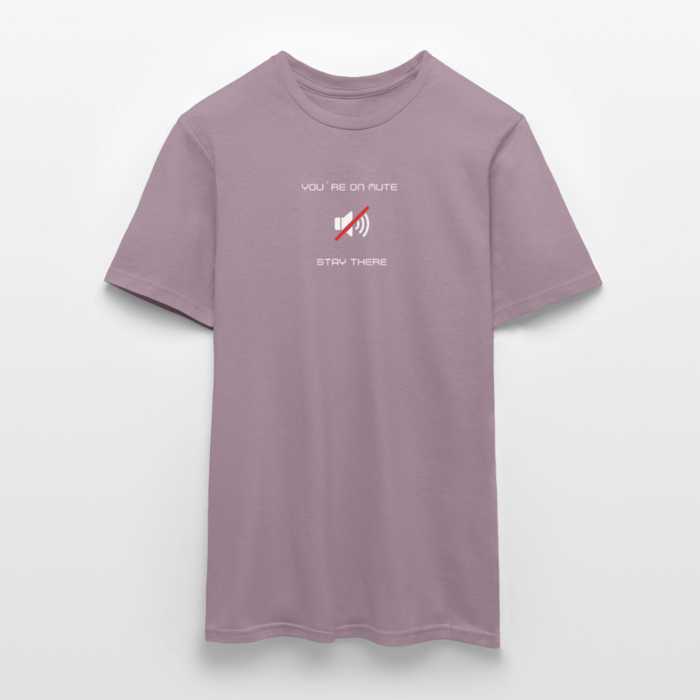 "You´re on mute" Motiv-T-Shirt für Männer - Lilagrau 