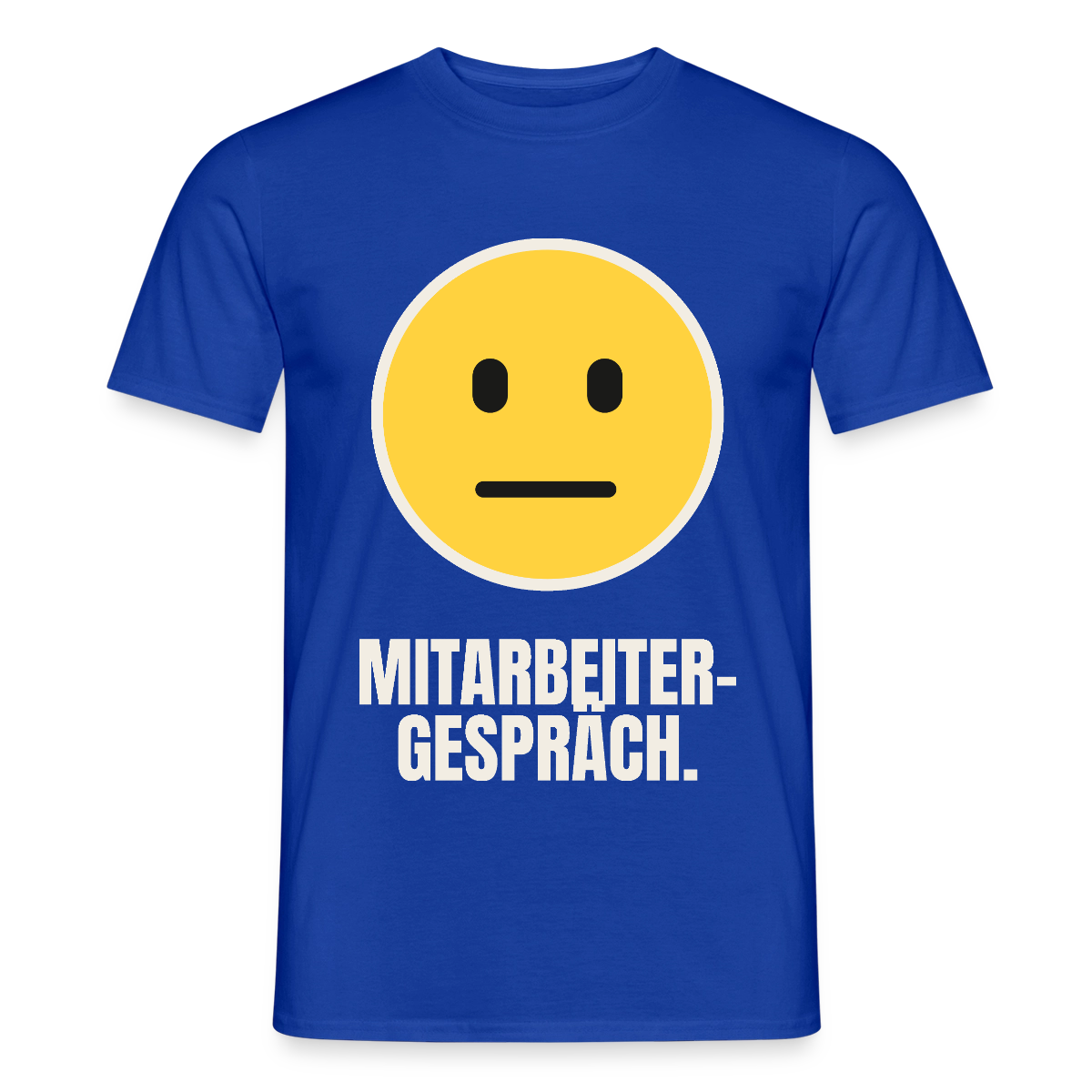 Mitarbeitergespräch. Motiv-T-Shirt für Männer, Farbe Dunkelblau