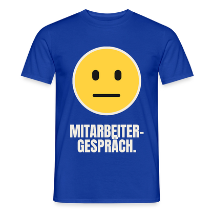 Mitarbeitergespräch. Motiv-T-Shirt für Männer, Farbe Dunkelblau