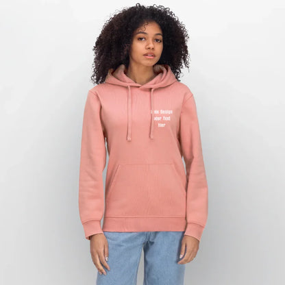 Stanley/Stella Unisex Bio-Hoodie DRUMMER - personalisierbare Vorder- und Rückseite - Altrosa