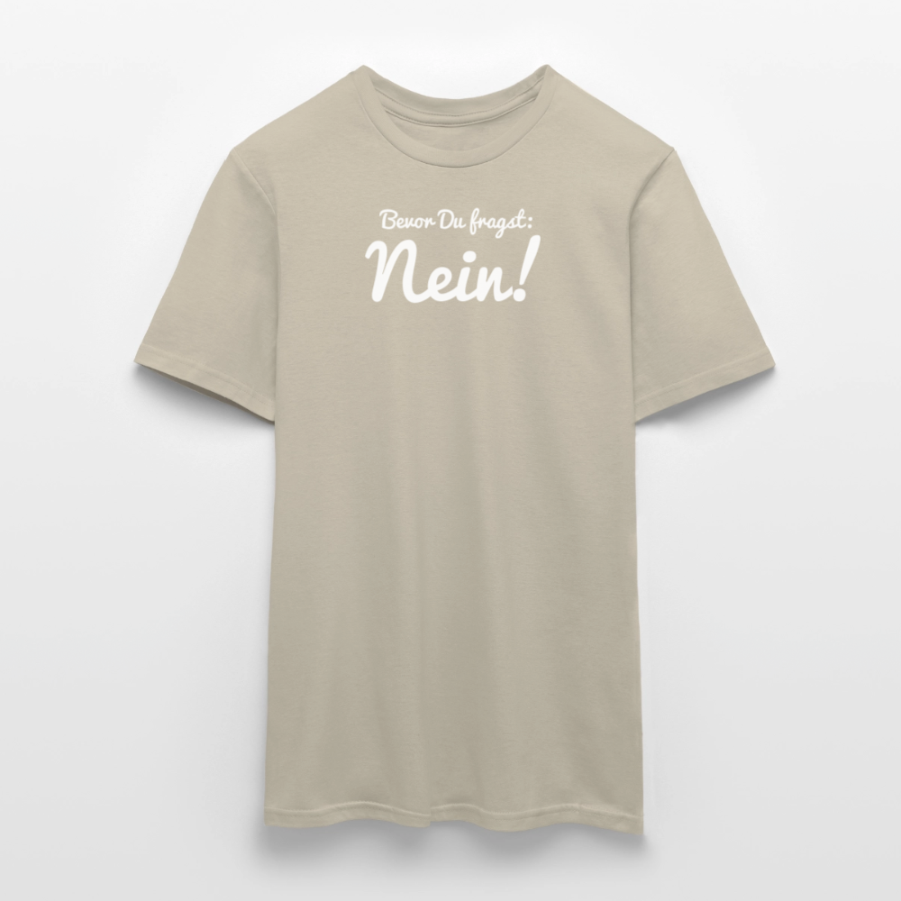 "Nein" Motiv-T-Shirt für Männer - Sandbeige